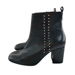 MARROQUI SANCHEZ Black Leather Studded Made in Spain Ankle Boots EU 37 | US 6.5